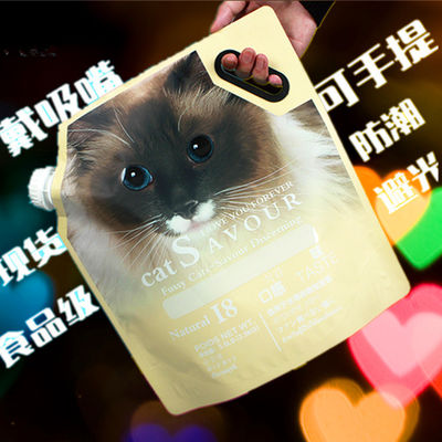 Heat Seal Custom Printed Plastic Bags For Retail Merchandise Spout Packaging