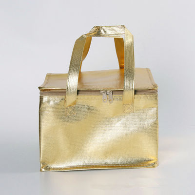 Custom Printing Golden Soft Sided Insulated Cooler Bag For Outer Door Picnic