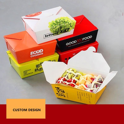 Paper Food Packaging Box For Takeaway Lunch , mini Retail Packaging Boxes