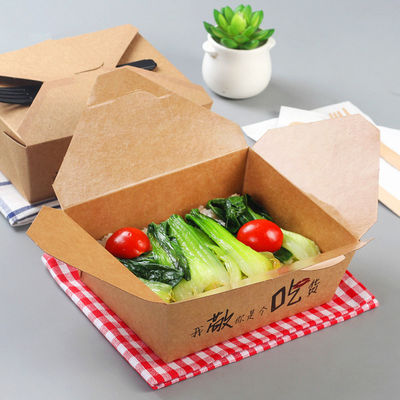 Disposable Takeaway Craft Paper Lunch Food Box Paper Meal Box Standard