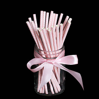 FDA Certificate Disposable Biodegradable Paper Straws With Different Pattern