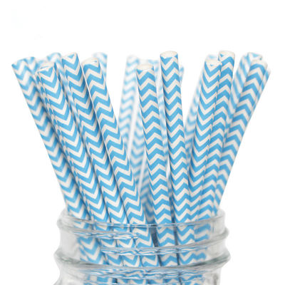 FDA Certificate Disposable Biodegradable Paper Straws With Different Pattern
