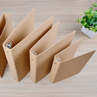 UV Coating A6 A5 Kraft Paper File Folder With Ring Binded