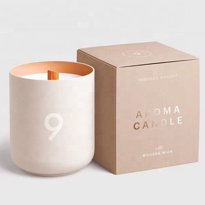 Gold Silver Foil Embossing Up Cardboard Candle Box 4c Printing