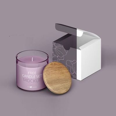 Gold Silver Foil Embossing Up Cardboard Candle Box 4c Printing