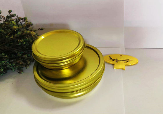 125g Round Vacuum Empty Caviar Tin Can With 0.28mm Tinplate Material