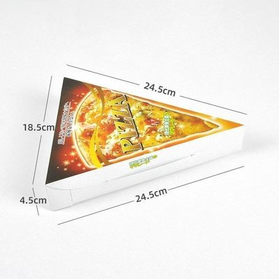 Paper Food Packaging Box PE Lamination Inside For Pizza Slice